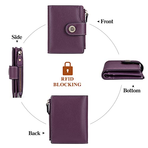 FALAN MULE Small Wallet for Women Leather Bifold Compact Small Womens Wallet with RFID Blocking - Image 4