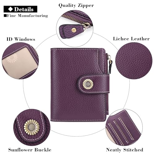 FALAN MULE Small Wallet for Women Leather Bifold Compact Small Womens Wallet with RFID Blocking - Image 5