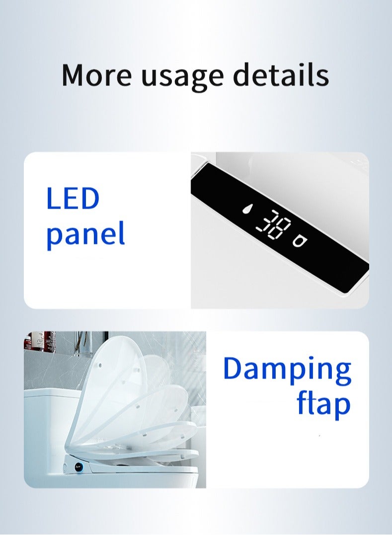 Jourvent Smart Bidet Toilet Seat, Elongated, with Wireless Remote Control, Heated Seat, Unlimited Warm Water, Warm Air Dryer, and LED Nightlight | Self-Cleaning Nozzle & Soft-Closing Lid for Ultimate Hygiene and Comfort in Modern Bathrooms - Image 2