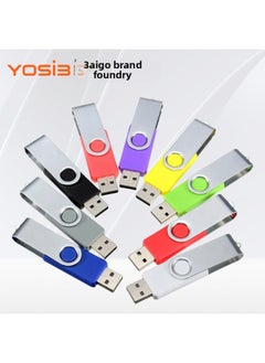 Generic USB Flash Drive Rotating USB2.0 Exhibition Advertising Bidding Gifts 2g4g USB Flash Drive High-speed Transmission USB Flash Drive Custom Logo-Colors:Red-Capacity:64GB  - Image 2