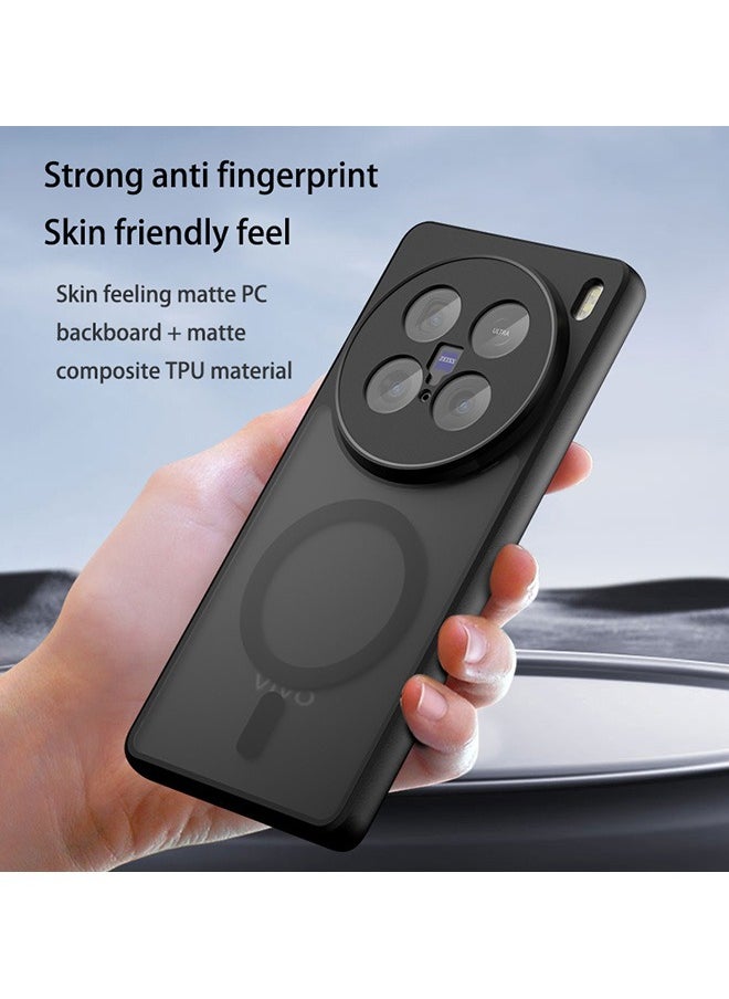 Magnetic Case for Vivo X200 Pro 5G, Frosted Translucent Back Protective Slim Phone Cover, Anti-Fingerprints, Anti-Fall Drop Protection, Shockproof Case for Vivo X200 Pro 5G (Black) - pzsku/Z22E4241B90DCC45149E5Z/45/_/1730267266/b899c23c-2c8a-4d49-af0f-c641647c4e3b