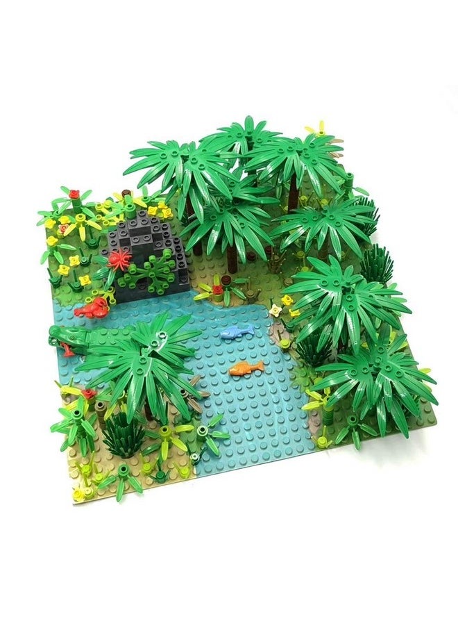 Taken All Forest Garden Building Sets Parts,Plants Trees Flowers Scenery Accessories Animals Building Bricks Toy Set for Boys Girls Kids 6+ Gifts(2 Pieces 10" Base Plates)  - Image 4