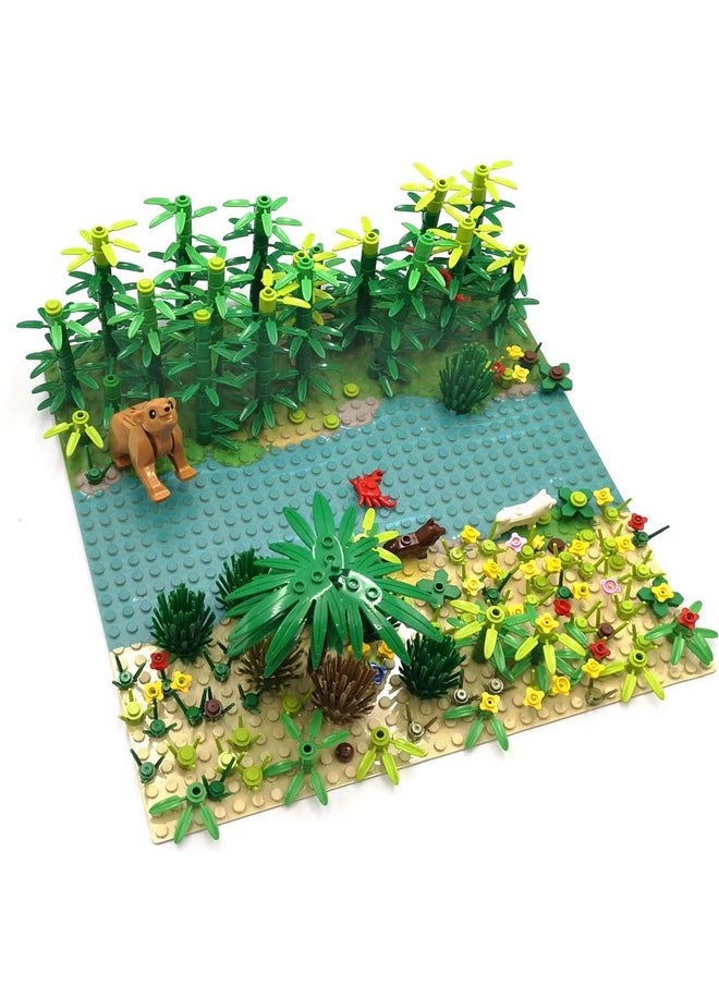 Taken All Forest Garden Building Sets Parts,Plants Trees Flowers Scenery Accessories Animals Building Bricks Toy Set for Boys Girls Kids 6+ Gifts(2 Pieces 10" Base Plates)  - Image 5