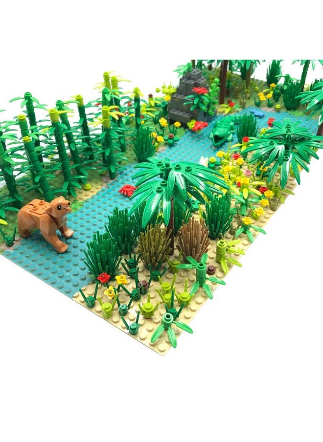 Taken All Forest Garden Building Sets Parts,Plants Trees Flowers Scenery Accessories Animals Building Bricks Toy Set for Boys Girls Kids 6+ Gifts(2 Pieces 10" Base Plates)  - Image 2