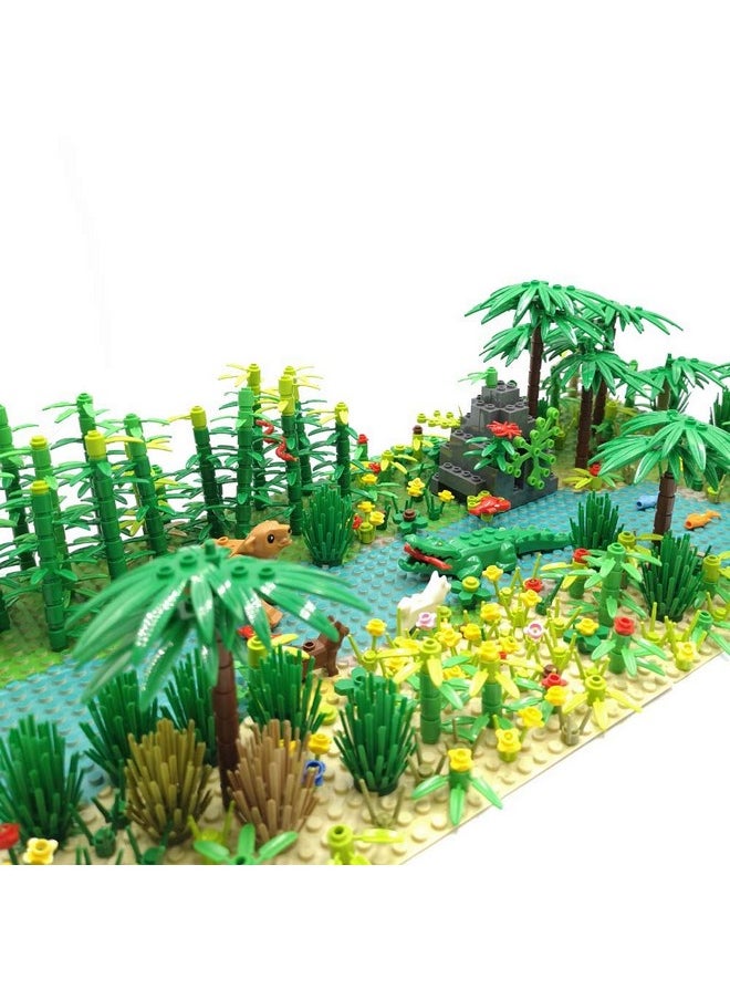 Taken All Forest Garden Building Sets Parts,Plants Trees Flowers Scenery Accessories Animals Building Bricks Toy Set for Boys Girls Kids 6+ Gifts(2 Pieces 10" Base Plates)  - Image 3