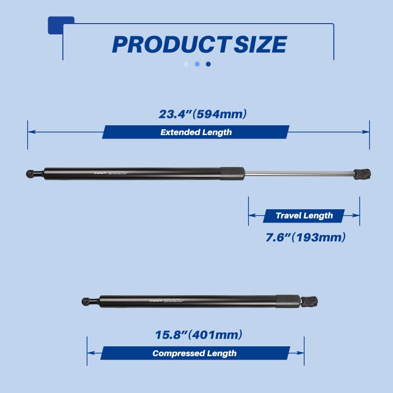 OTUAYAUTO Rear Hatch Struts Lift Supports Replacement for 2010-2015 Lexus RX350, RX450h Liftgate Shocks - OEM# 6756 (Pack of 2) - Image 3