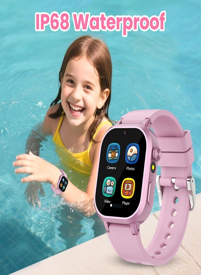Melontti Waterproof Smart Watch for Kids Girls Ages 5-12 with 39 Games, HD Camera, Video, Music, Habit Tracking, Alarm, Pedometer, Kids Smart Watch Chrismars Birthday Gift for Girls Age 5 6 7 8(Pink) - Image 4