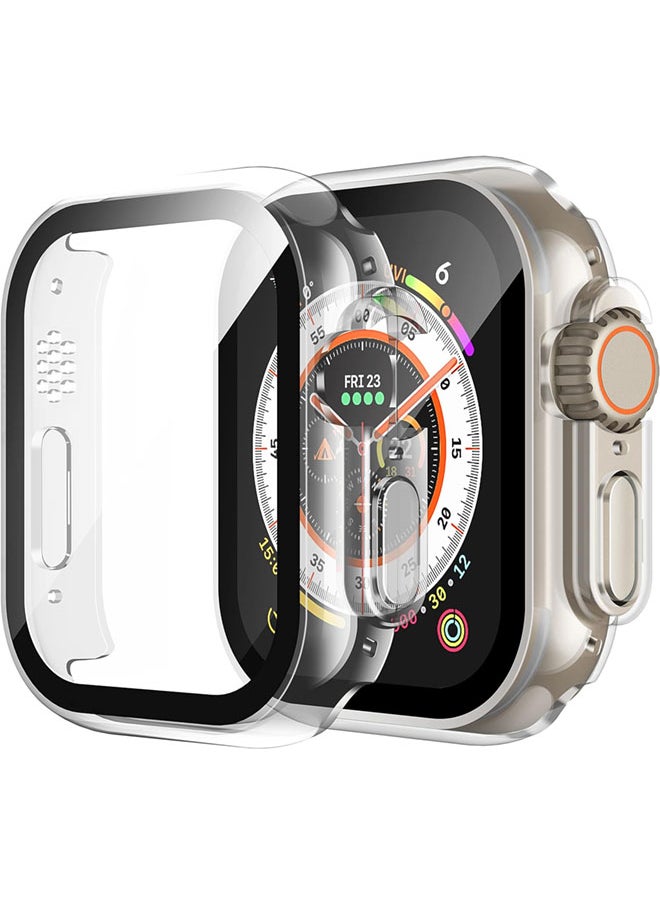 SJet Apple Watch Ultra 2 / Ultra 49mm case with Tempered Film Screen Protector, Full Protective Hard PC Bumper Touch Sensitive HD Screen Cover(49mm,Clear)  - Image 1