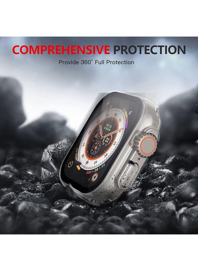 SJet Apple Watch Ultra 2 / Ultra 49mm case with Tempered Film Screen Protector, Full Protective Hard PC Bumper Touch Sensitive HD Screen Cover(49mm,Clear)  - Image 4
