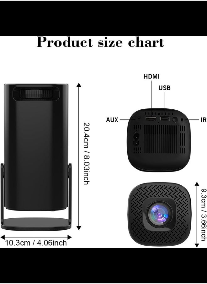 Generic - Mini Projector 4K 720P Portable Projector with WiFi and Bluetooth Android 11.0 Smart Projector Auto Keystone 180°Rotatable Outdoor Movie Projector Compatible with Phone - Image 1