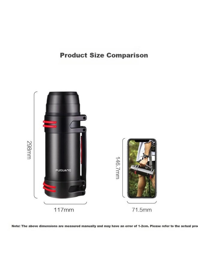 Tomimitsu Fuguang Insulated Bottle, Stainless Steel, Large Capacity, Vacuum Insulated Thermos, Car-friendly, Outdoor Travel Bottle, 1200ml - Image 1