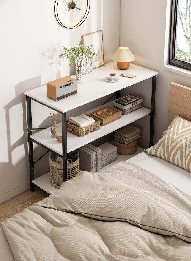 Zanotta Console Table Entrance Table Reception Table 3 Tier Small Entryway Side Table Sofa Table with Storage Shelf for Couch Hallway Entrance Living Room 80*36*83cm - Image 2