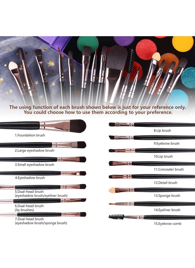 Ucanbe - Eyeshadow Palette With 15Pcs Brushes Makeup Set Pigmented 86 Colors Make Up Palettes Sets Matte Shimmer Glitter Eye Shadow Pallet Highlighters Contour Blush Powder Brush Beauty Kit - Image 1