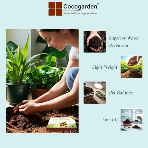 Cocogarden Cocopeat Block for Plants (600-650 gm) - Organic Coco Peat Brick, Expands up to 10 ltrs by Volume, Natural Garden Soil for Terrace Gardening, Hydroponics, Indoor and Outdoor Plants - Image 3