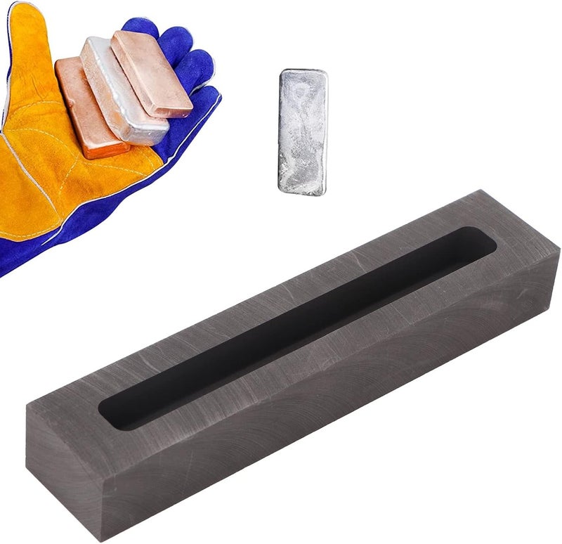klarako 10ml Graphite Ingot Crucible Rectangular Ingot Gold Silver Refining Casting Melting Jewelry Making Tool for Casting Gold Silver Metal Aluminum Copper Brass Melting Refining - Image 5