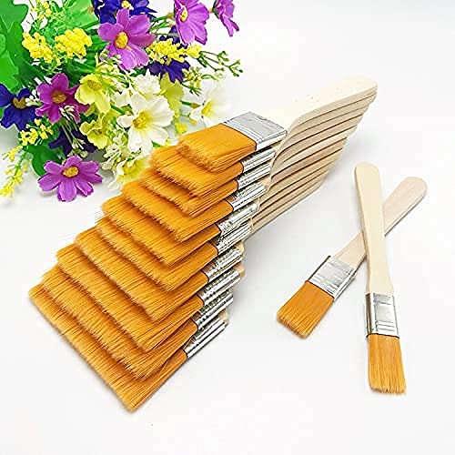8Bit 8Bit Artistic Premium Painting Flat Brushes Set of 12 Soft Nylon Hair Acrylic Paint Brush for Acrylic | Watercolour | Gouache | Oil Canvas Painting (Set of 12) - Image 1