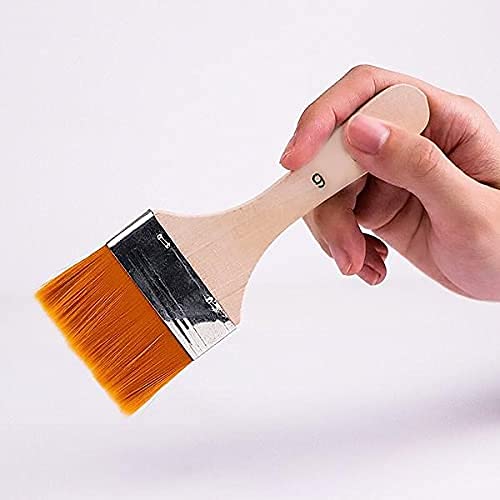 8Bit 8Bit Artistic Premium Painting Flat Brushes Set of 12 Soft Nylon Hair Acrylic Paint Brush for Acrylic | Watercolour | Gouache | Oil Canvas Painting (Set of 12) - Image 3