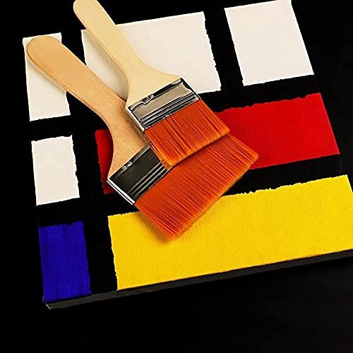 8Bit 8Bit Artistic Premium Painting Flat Brushes Set of 12 Soft Nylon Hair Acrylic Paint Brush for Acrylic | Watercolour | Gouache | Oil Canvas Painting (Set of 12) - Image 5