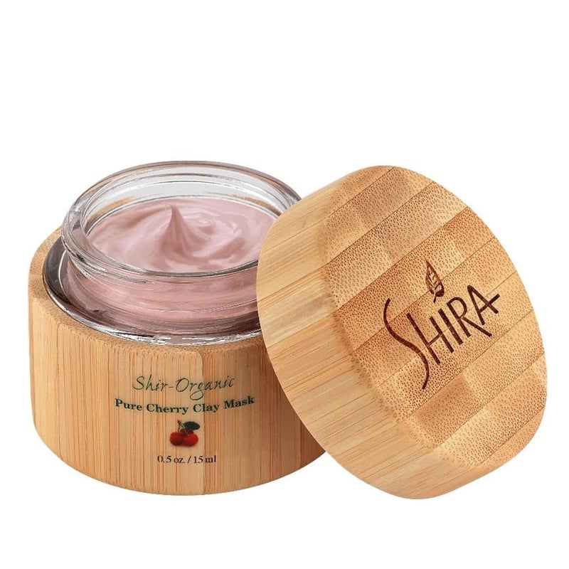 Shira ShirOrganic Pure Cherry Clay Face Mask15ml Rich In Vitamin C Helps Clarify Heal and Prevent Blemishes Oil Control  Large Pore