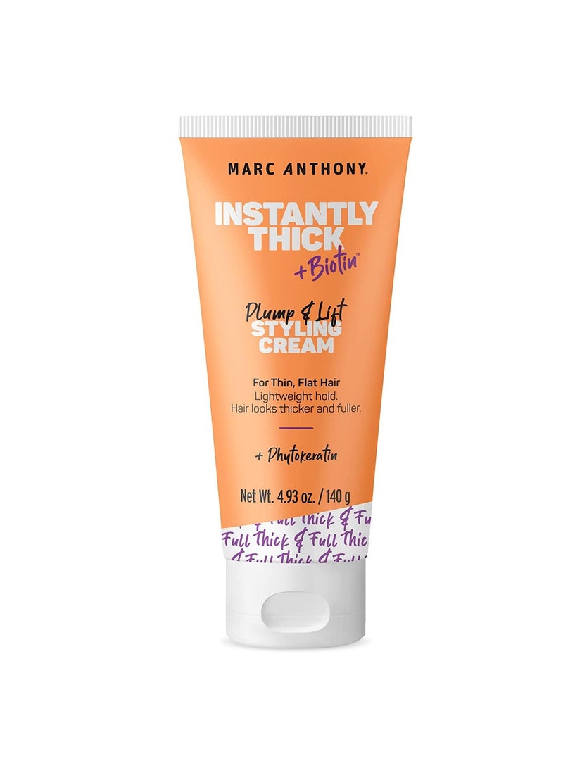 MARC ANTHONY Styling cream biotin and vitamin e to make hair thick and full volumizing lightweight thickening hair product for fine dry dull hair 140ml