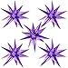 Moukiween 60 PCS Purple Star Balloons 12 Point cone Explosion Star Foil Balloons for Birthday Halloween Bridal Shower Wedding Graduation Decorations Purple - Image 3