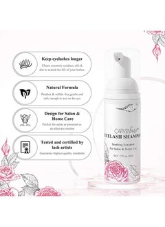 CARVENCHY Eyelash Shampoo Soothing Sensation For Salon And Home Use Grafted Eyelash Cleaning Mousse  - Image 2