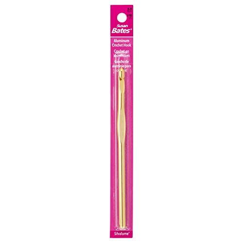 Susan Bates Silvalume Crochet Hooks 5-1/2": Size J (6mm), Light Yellow - Image 2