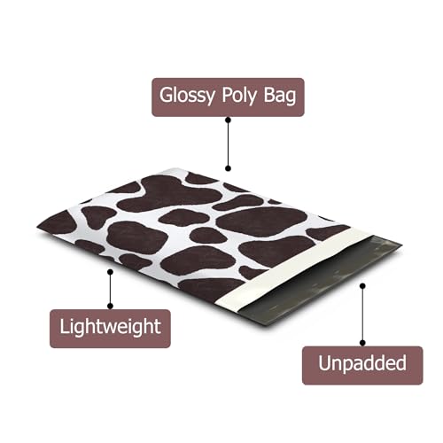 Pro Supply Global 10x13 (100) Cow Print Designer Poly Mailers Waterproof Self Sealing Tear Resistant Polymailers Shipping Envelopes Premium Printed Bags For Small Businesses - Image 3