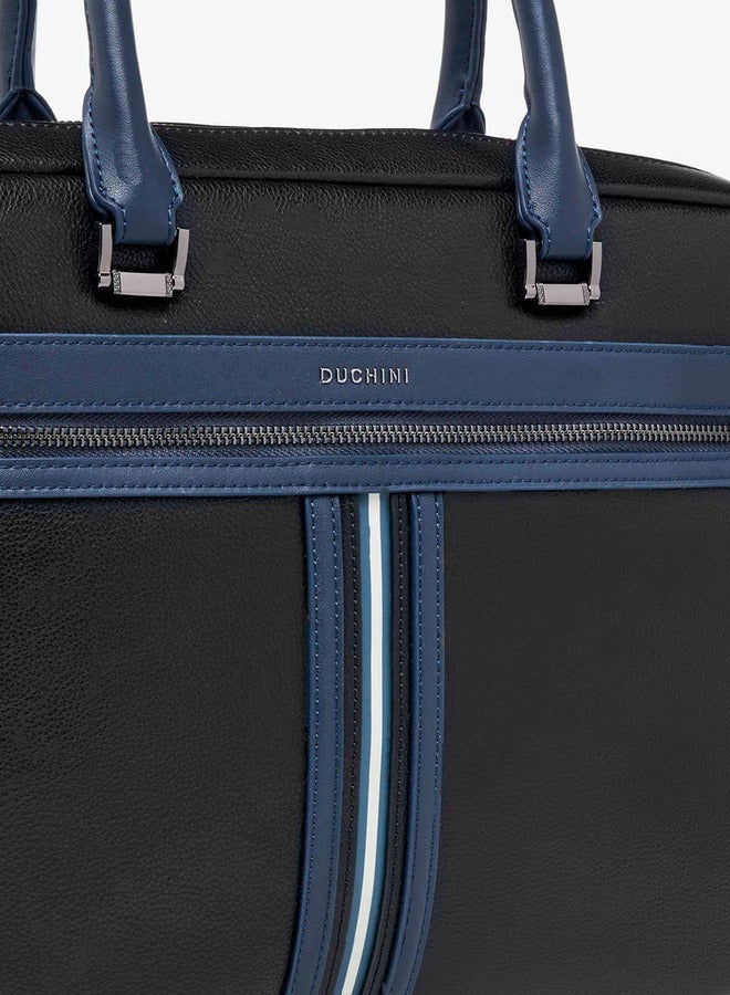 دوتشيني حقيبة لاب توب بألواح وحزام قابل للفصل وإغلاق بسحاب - Image 4