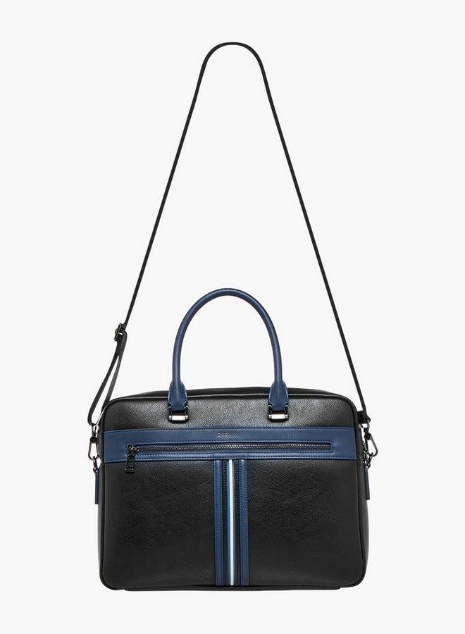 دوتشيني حقيبة لاب توب بألواح وحزام قابل للفصل وإغلاق بسحاب - Image 2