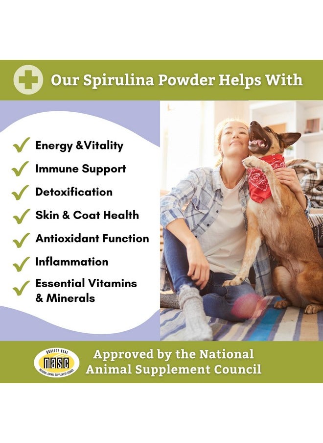 Wholistic Pet Organics Spirulina Powder Organic For Dogs Super Greens Powder Seasonal Allergy Support Supplement Dog Multivitamin Usda Certified Immune Support Vitamins Antioxidants And Minerals  - Image 3