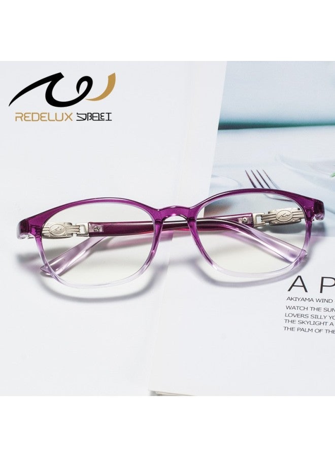 Sunset Red Blue Light Blocking Reading Gl For Women, Fashionable High Definition Presbyopic Gl E140y +2.00 - Image 4