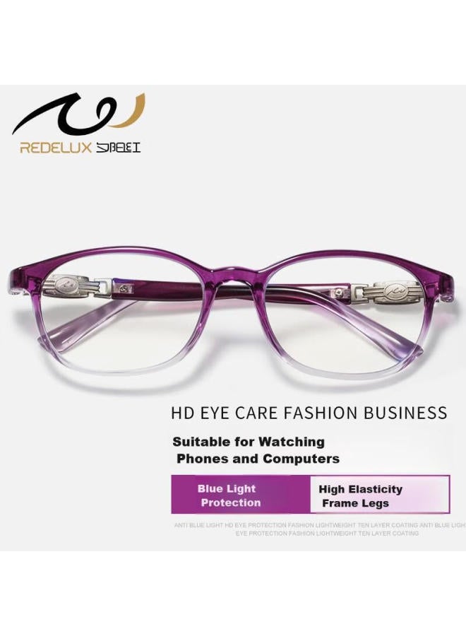 Sunset Red Blue Light Blocking Reading Gl For Women, Fashionable High Definition Presbyopic Gl E140y +2.00 - Image 1