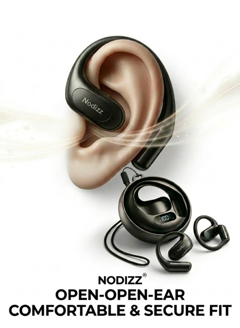 Bluetooth 5.4 Open Ear Earbuds, OWS Wireless Headphones, ENC Clear Calls, Touch Control, IPX4 Waterproof, 20H Playtime - Image 2