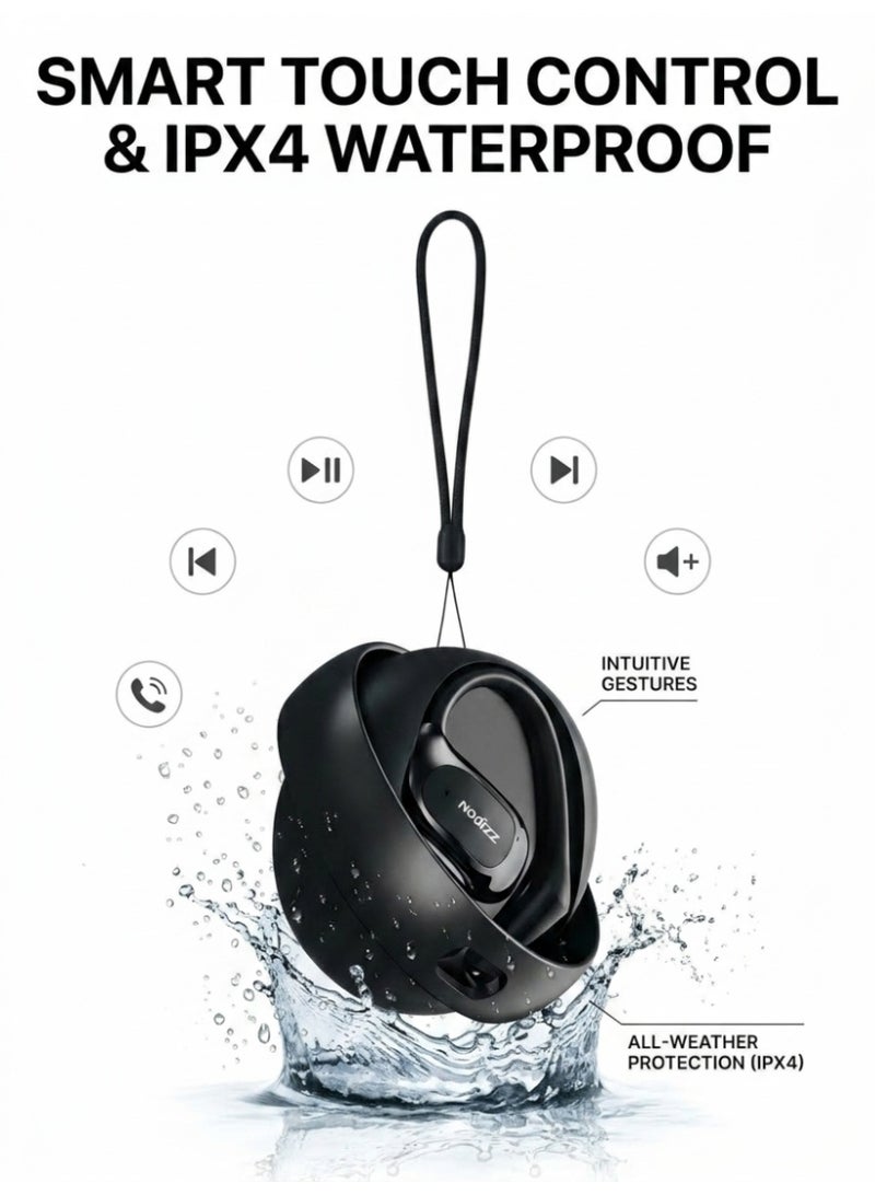 Bluetooth 5.4 Open Ear Earbuds, OWS Wireless Headphones, ENC Clear Calls, Touch Control, IPX4 Waterproof, 20H Playtime - Image 5