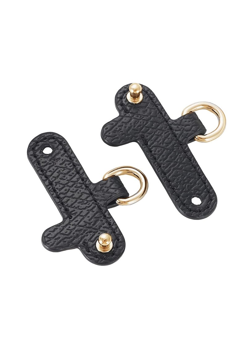 SOLARAE Genuine Leather Bag Shoulder Strap with Buckle, 2Pcs Semi-Circular Metal D Rings for Purse Making Supplies, Ideal for DIY Leather Crossbody Purse Crafting Accessories. - Image 1