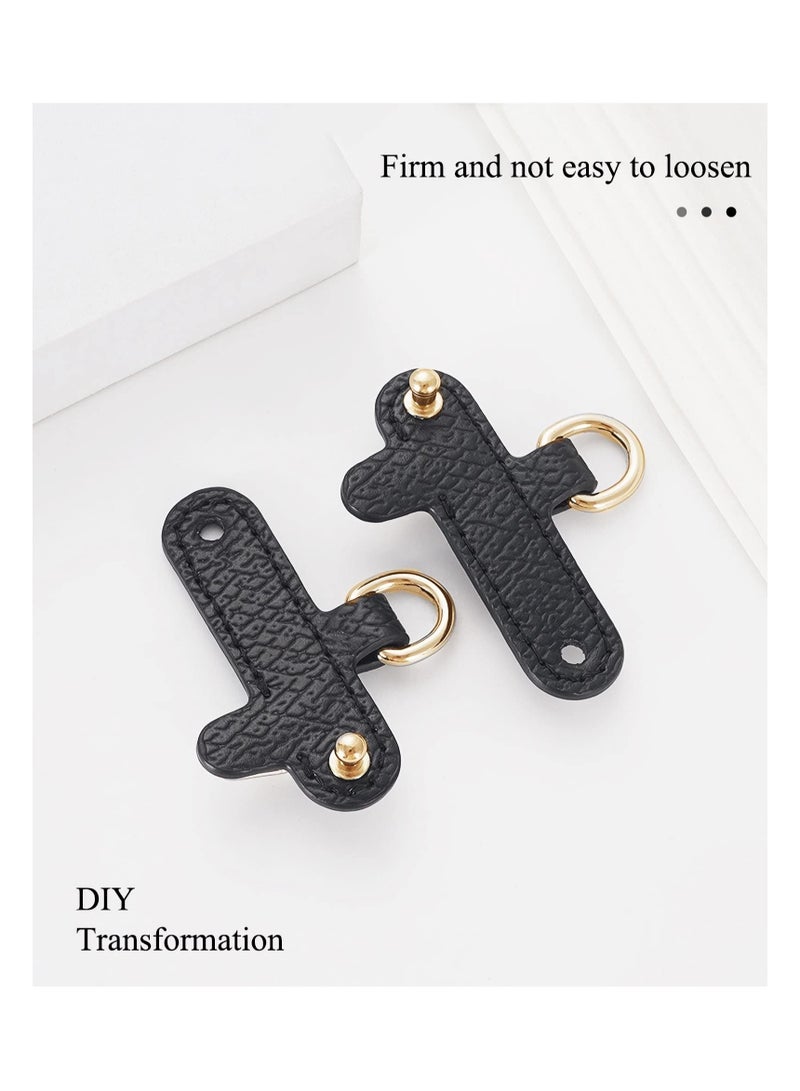 SOLARAE Genuine Leather Bag Shoulder Strap with Buckle, 2Pcs Semi-Circular Metal D Rings for Purse Making Supplies, Ideal for DIY Leather Crossbody Purse Crafting Accessories. - Image 3