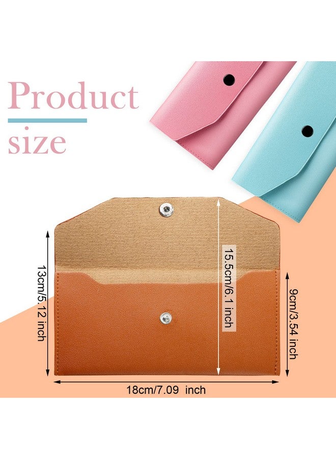 Kacctyen 12 Pcs Leather Cash Envelope Wallet Cash Wallet Envelope System PU Leather Money Purse Pouch Bag Reusable Check Budget Envelope Money Envelopes for Women Cash Saving Waterproof Cash Holder - Image 2