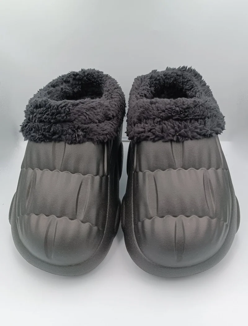 Akınalbella Women's Black Color Non-Slip Sole Plush Eva Slippers