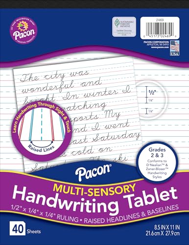 Pacon PAPER TABLET PACON MULTISENSORY 85X11 IN 40 SHTS - Image 1