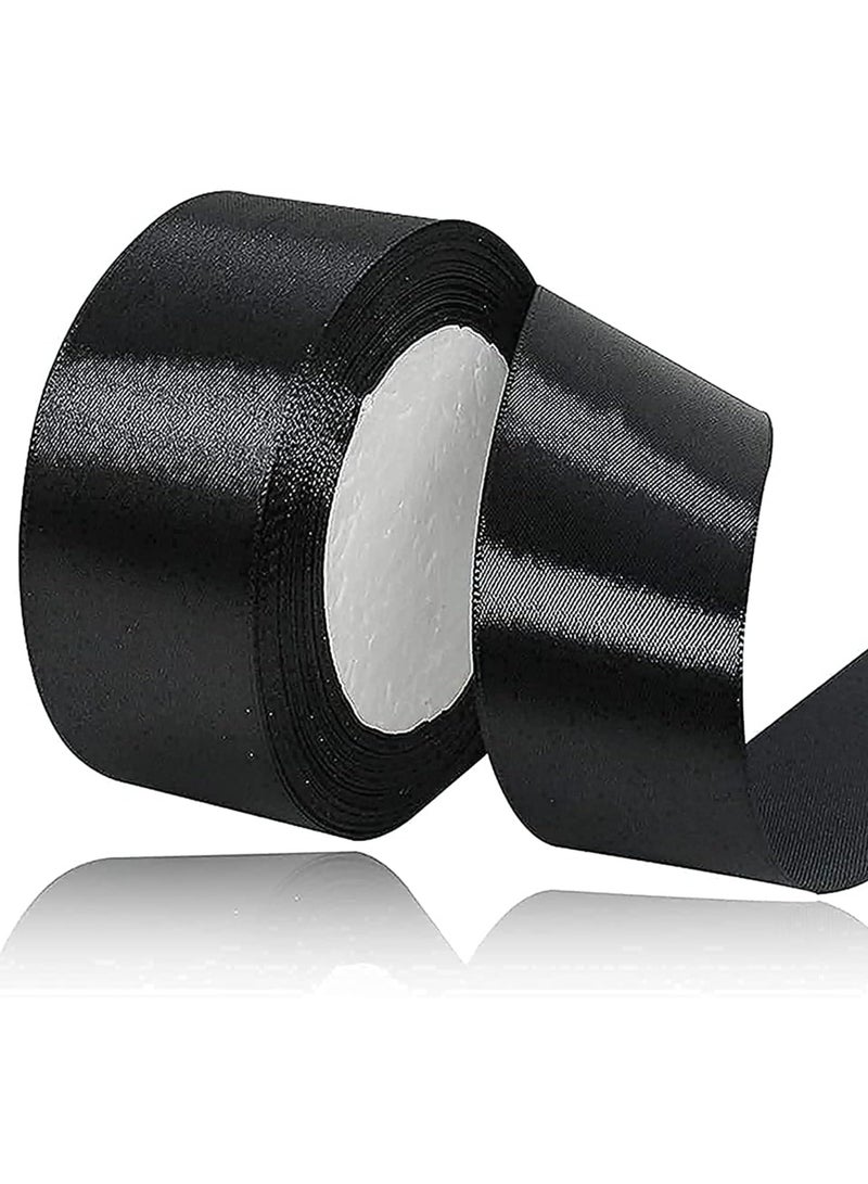 Generic Vanilla Satin Ribbon, 38mm x 25yd Fabric Polyester Ribbon for Gift Wrapping, Party Favors, Wedding Decorations, Bow Making, Bouquets, Sewing Projects & Craft Supplies  - Image 1