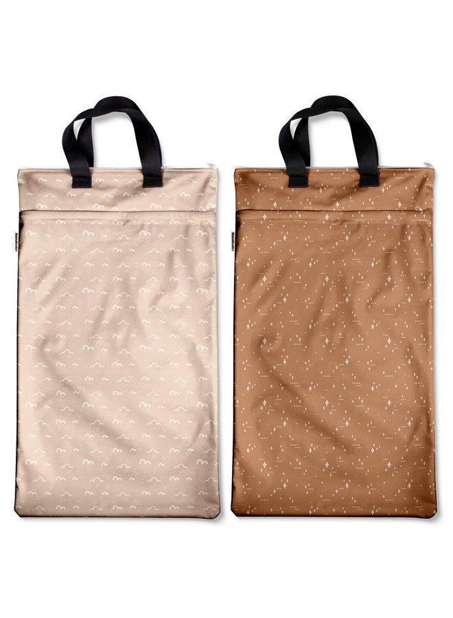 ماما كوالا حقائب ماما كوالا المعلقة القابلة لإعادة الاستخدام لتخزين أغراض الأطفال، والحفاضات القماشية، وملابس السباحة، والسفر، وملابس الصالة الرياضية، والشاطئ، وأجزاء المضخة، ولوازم النظافة، وجيبين بسحّاب، عبوة من قطعتين (W004L) - Image 1