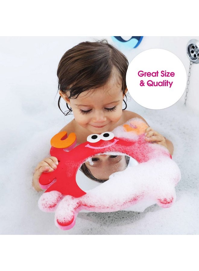 Edushape Magic Mirror Shapes, Crab Baby Mirror - Baby Bath Foam Toys Mirror - Stick-On Removable Baby Foam Bath Toys for Toddlers 1-3 - Learning Bath Toys Foam Mirror - Cause, Effect, Cognitive Skills - Image 3