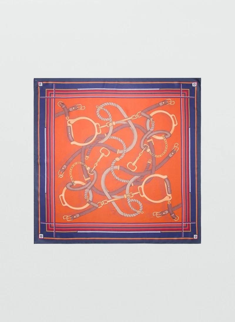 مانجو Chain-Print Scarf