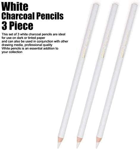 Generic ARTISTERY White Charcoal Pencil Set of 3, Premium Pencil Ideal for Kids & Adults, Sketching, Shading, Drawing, Blending, School & Artistic Work (White)  - Image 3