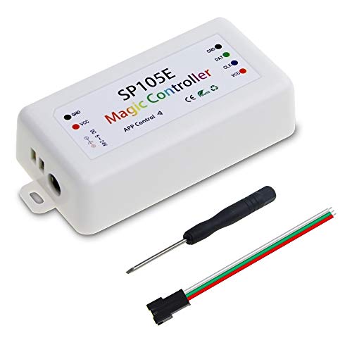 ALITOVE Wireless Bluetooth Magic Dream Color LED Light Controller iOS Android DC5V~24V Great for WS2811 WS2812B WS2801 SK6812 Individually Addressable Programmable LED Strip Pixel Module Panel Lamp - Image 1