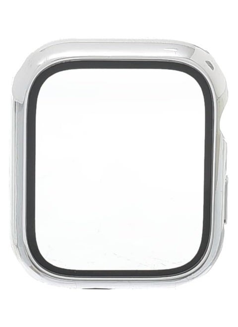 Classic Smartwatch Tempered Glass Screen Protector Case For Apple Watch Series 1, 2 And 3 (38mm) - Silver