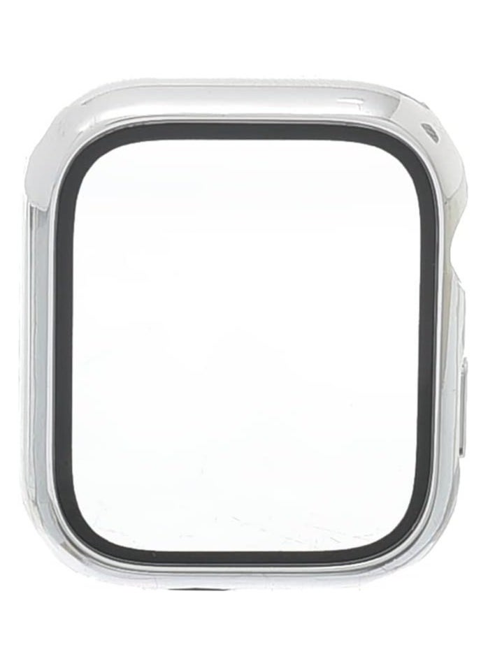 Classic Smartwatch Tempered Glass Screen Protector Case For Apple Watch Series 1, 2 And 3 (38mm) - Silver