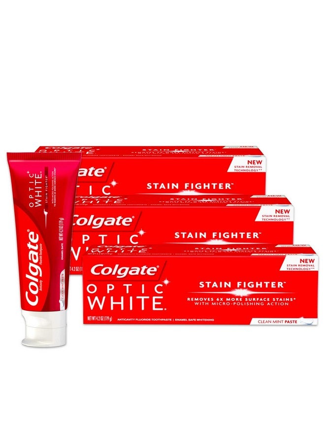 كولجيت معجون أسنان كولجيت أوبتيك وايت المضاد للبقع بنكهة النعناع النقي - Image 3