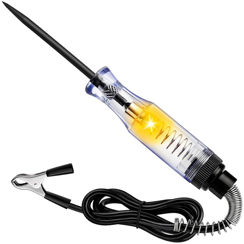 Voleleo Test Light Automotive,Circuit Tester 6V-12V-24V Car Electrical Pen with Alligator Clip Long Stainless Probe,Dual Color Continuity Voltage Fuse Polarity Indicator for Sedan, SUV,RV and Truck - Image 1